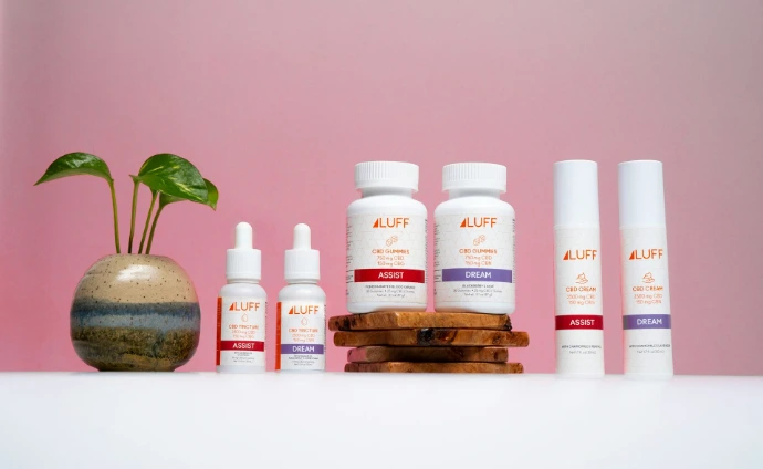 white and red plastic bottles